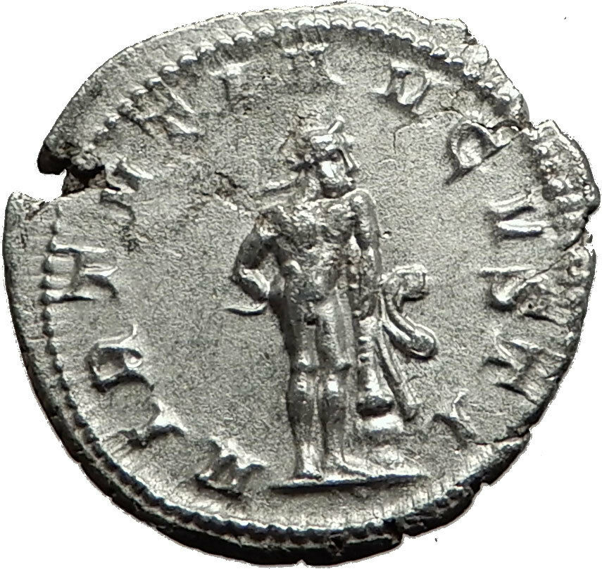 GORDIAN III 241AD Rome Ancient Silver Roman Coin "Farnese" Hercules i59075