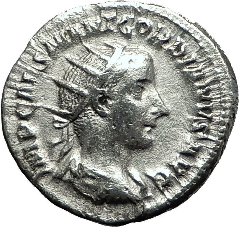 GORDIAN III 239AD Rome Silver Authentic Ancient Roman Coin Zeus Jupiter i59069