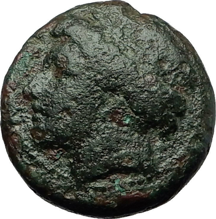 AIGOSPOTAMOI in THRACE 300BC Demeter Goat Authentic Ancient Greek Coin i59257