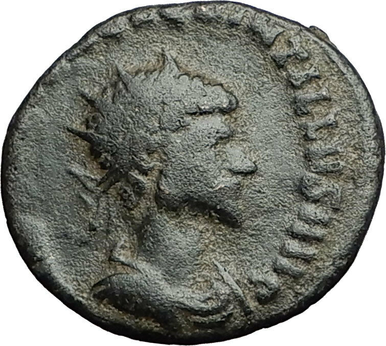 Quintillus 270AD Authentic Genuine Rare Ancient Roman Coin FORTUNA LUCK i58953