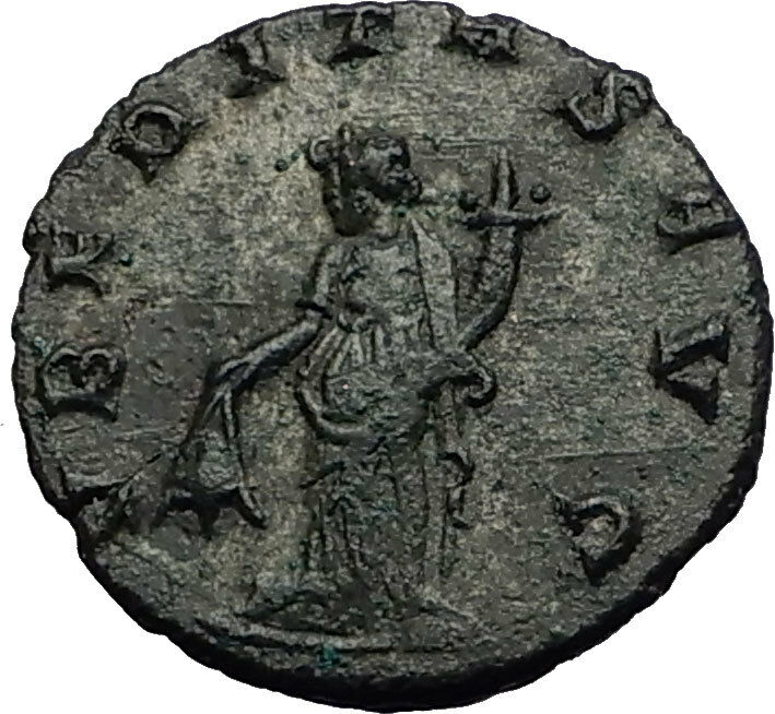 Gallienus Valerian I son 260AD Ancient Authentic Roman Coin Liberty i58972