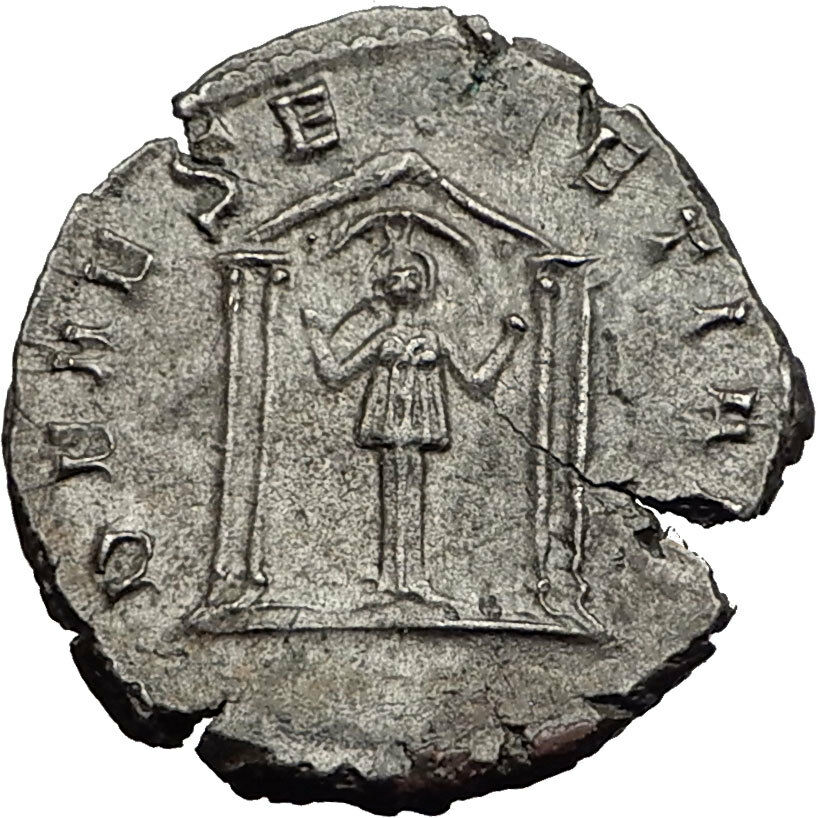 SALONINA 258AD Cologne SEGETIA TEMPLE Authentic Ancient Silver Roman Coin i58979