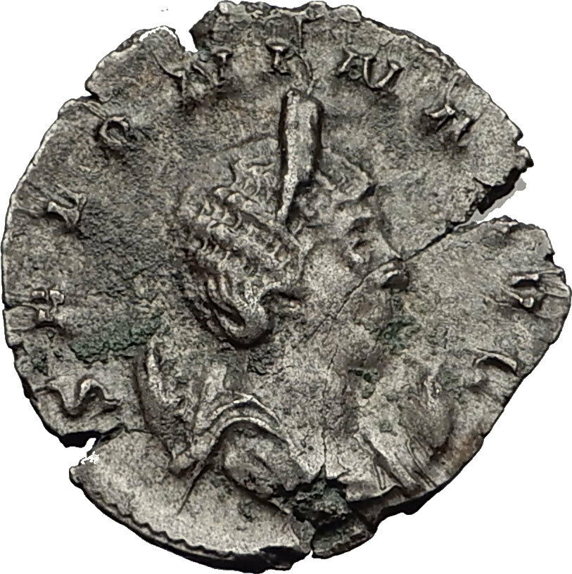 SALONINA 258AD Cologne SEGETIA TEMPLE Authentic Ancient Silver Roman Coin i58979