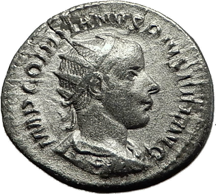 GORDIAN III 241AD Rome Ancient Silver Roman Coin "Farnese" Hercules i59151