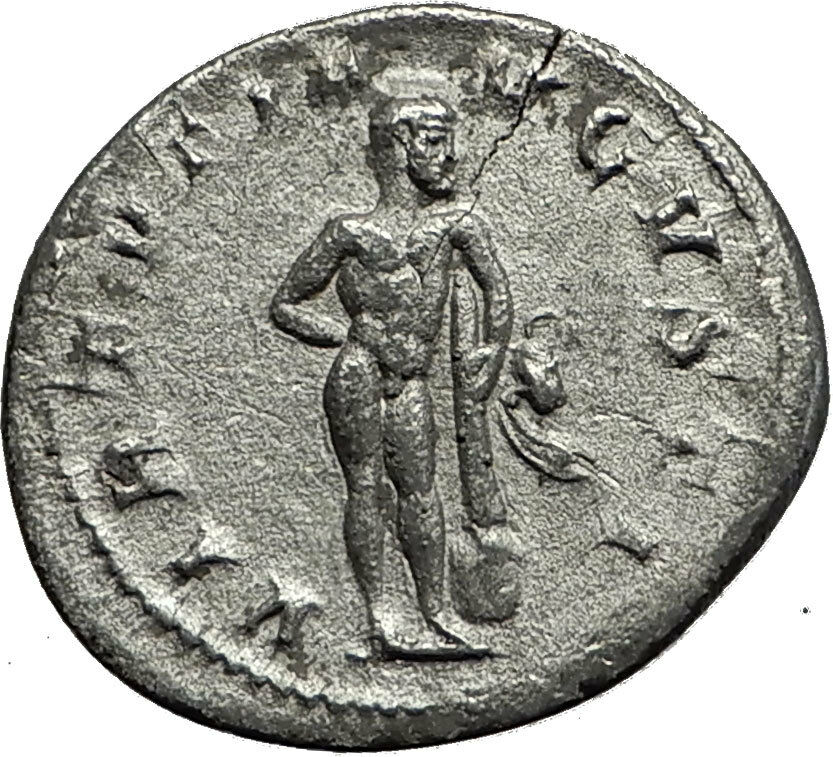 GORDIAN III 241AD Rome Ancient Silver Roman Coin "Farnese" Hercules i59151