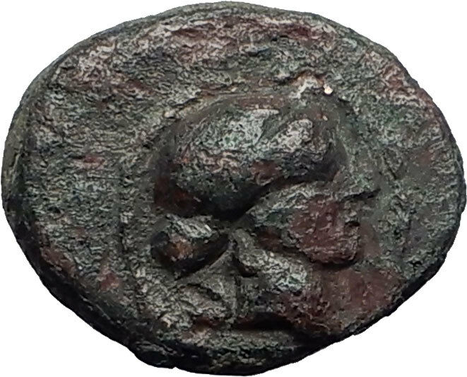 SARDES in Lydia 133BC Authentic Ancient Greek Coin APOLLO & HERCULES CLUB i59521