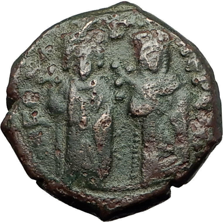 PHOCAS & Queen Leontina 603AD Antioch Authentic Ancient Byzantine Coin i59454