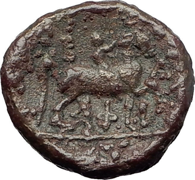 PHILIP V 220BC Macedonia RARE Genuine Ancient Greek Coin HERCULES & HORSE i60875