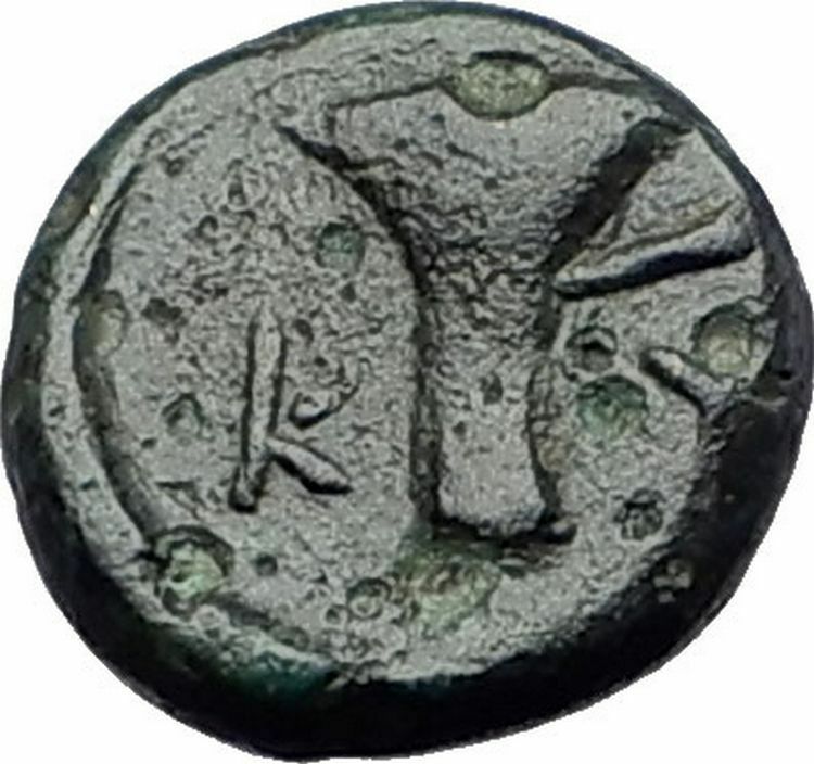 KYME in AEOLIS Original 350BC Eagle Vase Authentic Ancient Greek Coin i60954