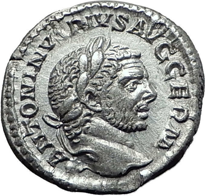 CARACALLA 217AD Rome Silver Authentic Ancient Roman Coin JUPITER ZEUS i61494