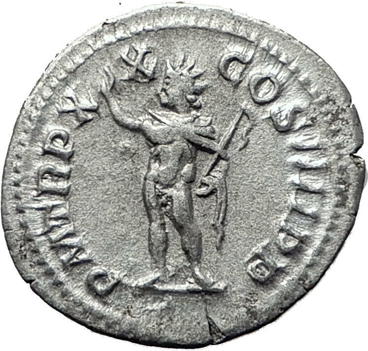 CARACALLA 217AD Rome Silver Authentic Genuine Ancient Roman Coin SOL i61485