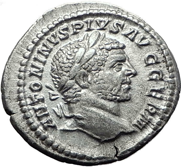 CARACALLA 217AD Rome Silver Authentic Genuine Ancient Roman Coin SOL i61485