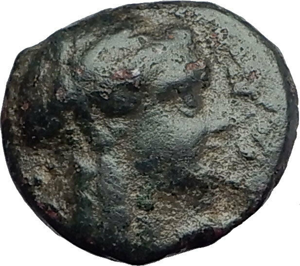 ANTIOCHOS III Megas 222BC RARE R1 Ancient Greek SELEUKID King Coin APOLLO i62794