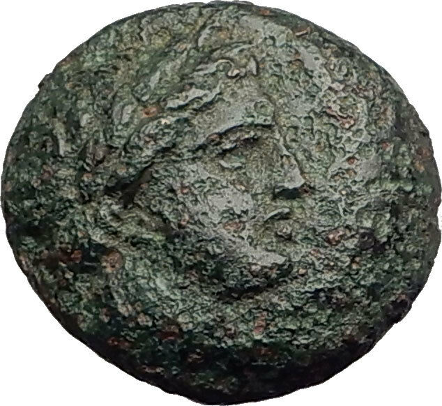 OLYNTHOS MACEDONIA 420BC Chalkidian League Ancient Greek Coin APOLLO LYRE i62577