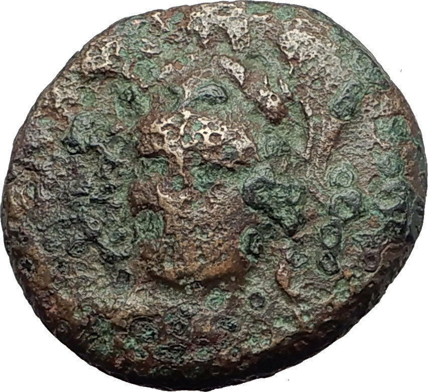 PHARSALOS in THESSALY 300BC Authentic Ancient Greek Coin ATHENA HORSEMAN i63797