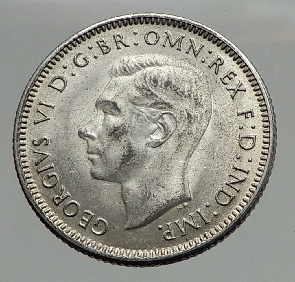 1944 AUSTRALIA King George VI of United Kingdom Silver Shilling Coin RAM i62902