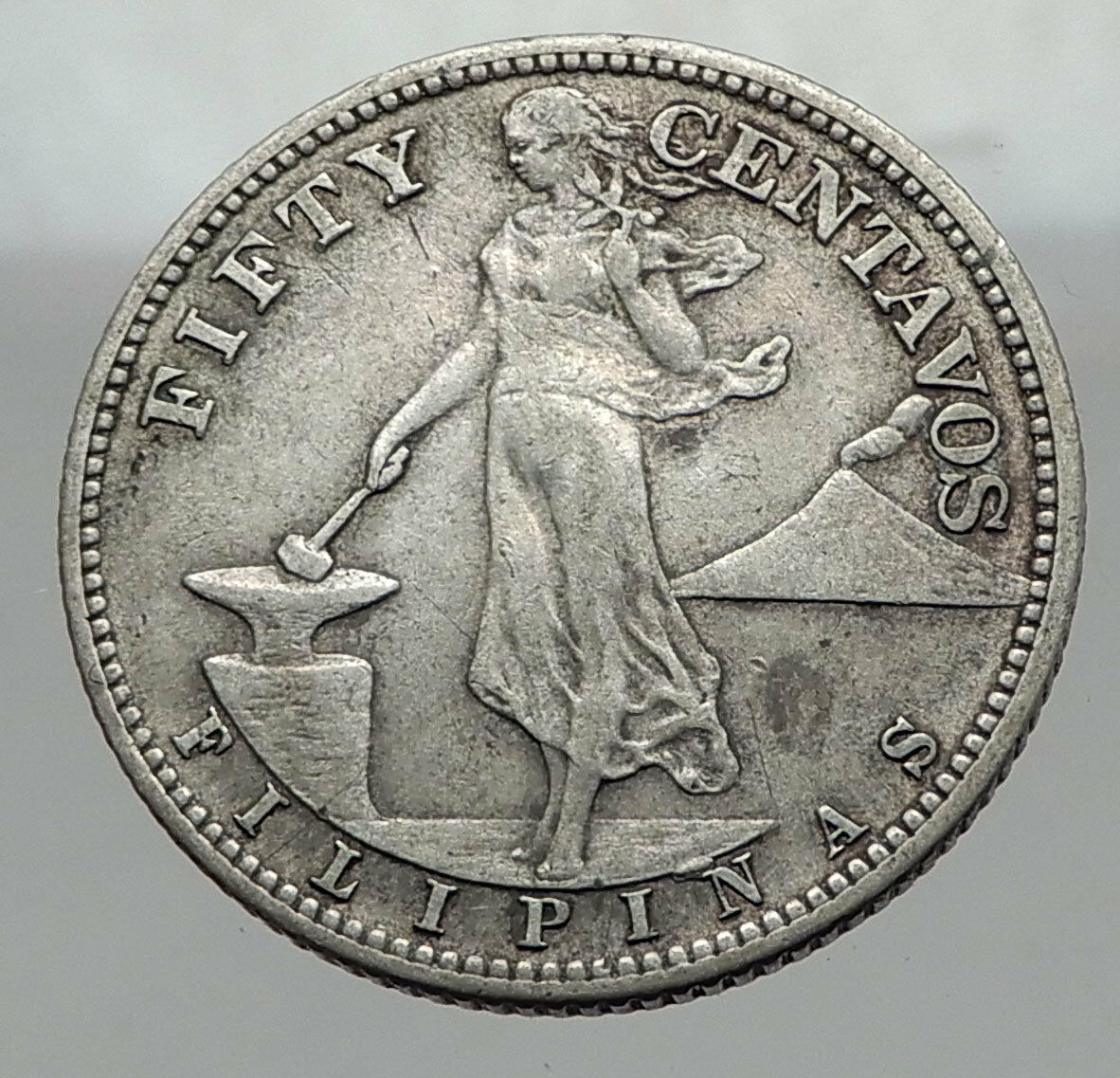 1944 S PHILIPPINES Fifty Centavos United States of America Silver Coin i63002