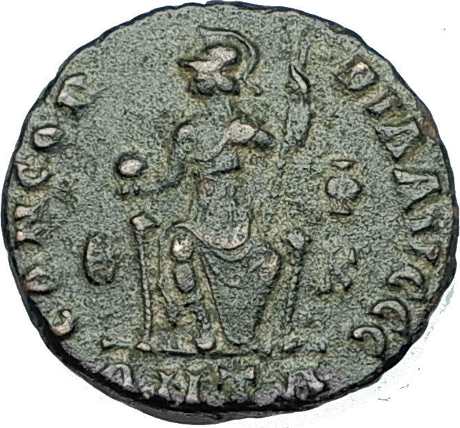 GRATIAN Original 378AD Antioch Authentic Ancient Roman Coin Rome as Roma i65885