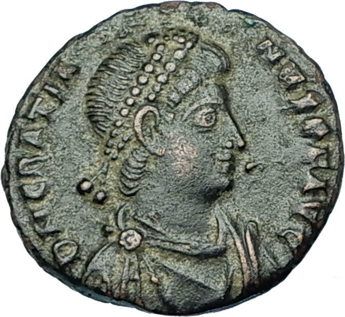 GRATIAN Original 378AD Antioch Authentic Ancient Roman Coin Rome as Roma i65885