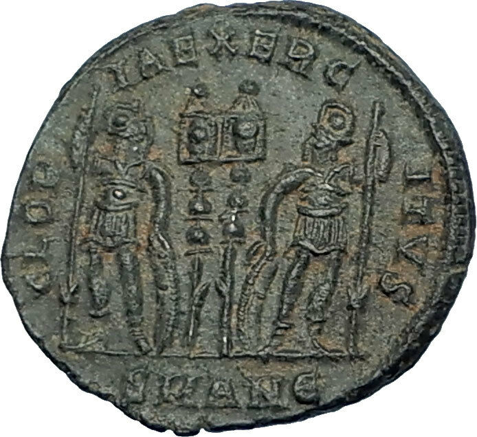 CONSTANTINE II Jr Genuine 330AD Authentic Ancient Roman Coin SOLDIERS i65856