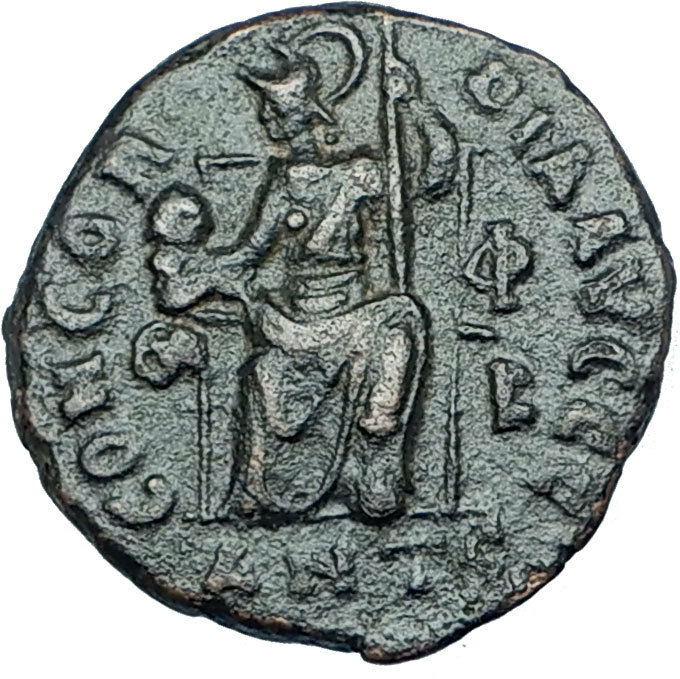 VALENTINIAN II 378AD Antioch Authentic Ancient Roman Coin Rome as Roma i65907