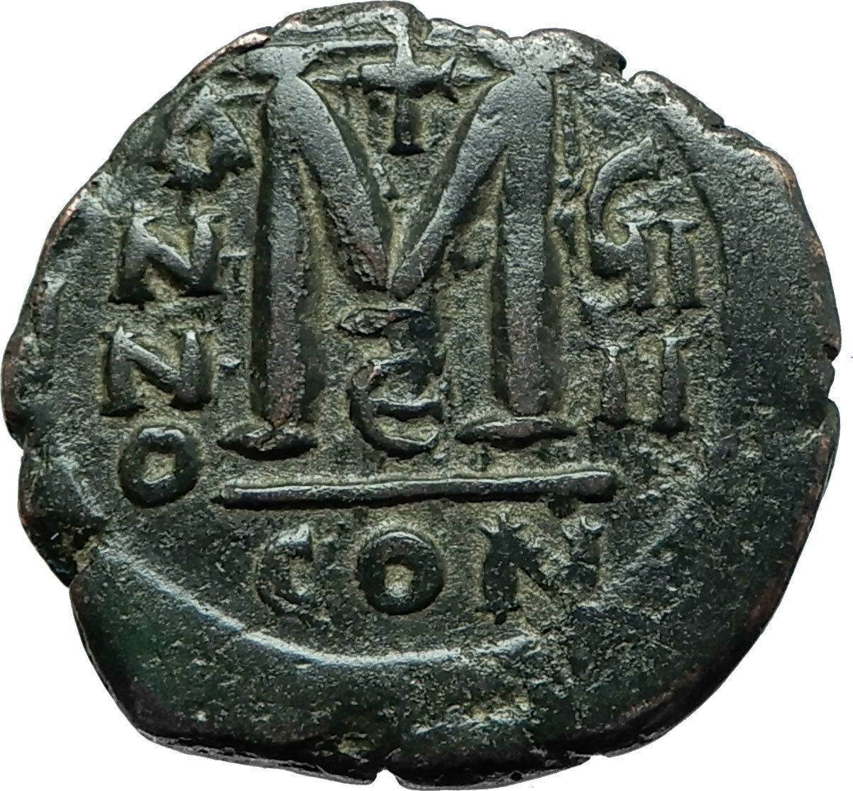 JUSTIN II & SOPHIA 565AD Constantinople Follis Ancient Byzantine Coin i66084