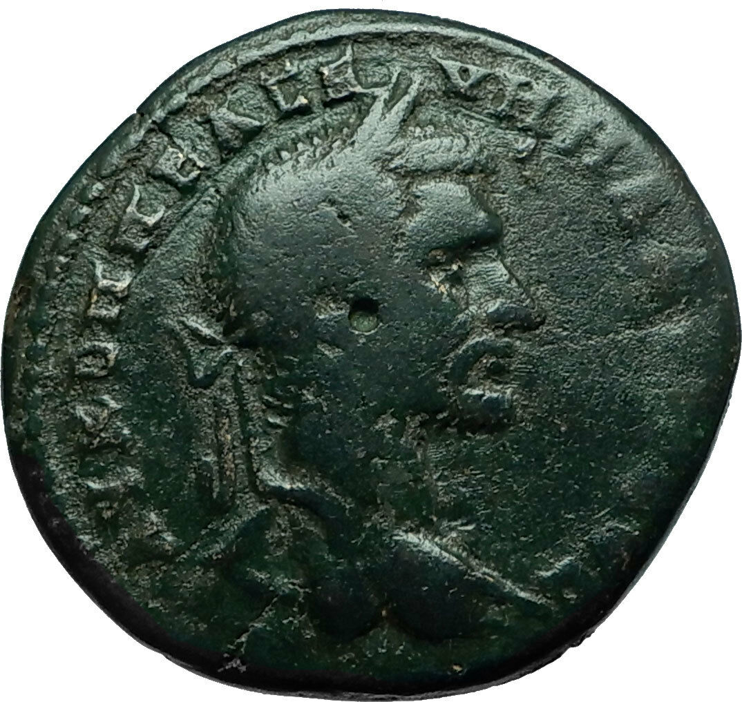 MACRINUS 217AD Ancient Roman Coin Nicopolis ad Istrum ASCLEPIUS MEDICINE i66589