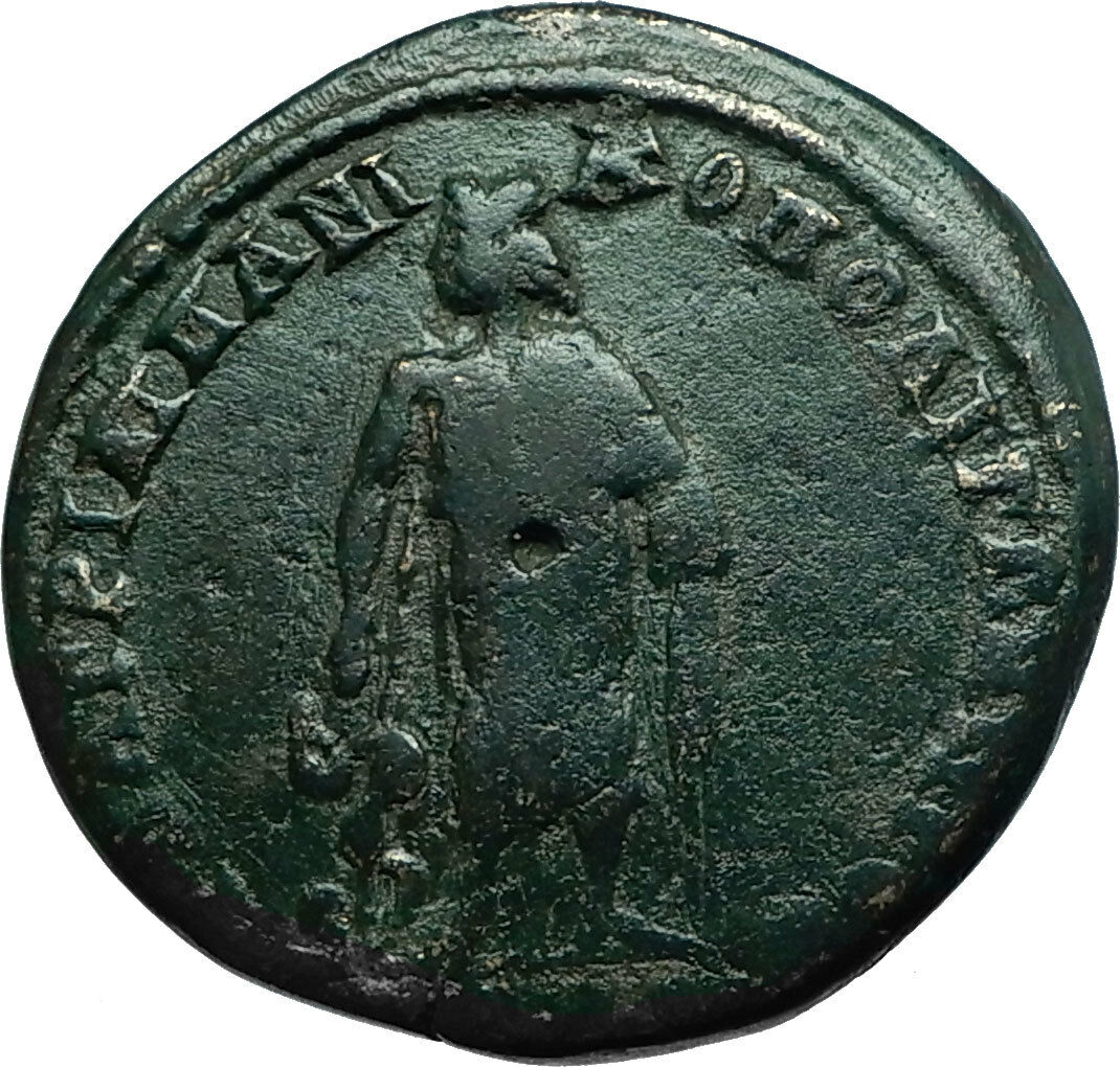 MACRINUS 217AD Ancient Roman Coin Nicopolis ad Istrum ASCLEPIUS MEDICINE i66589