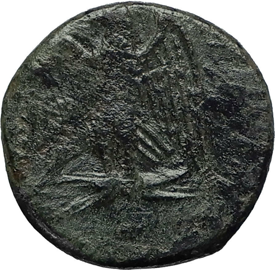 SYRACUSE in SICILY Authentic Ancient 287BC Greek Coin w ZEUS & EAGLE i67173