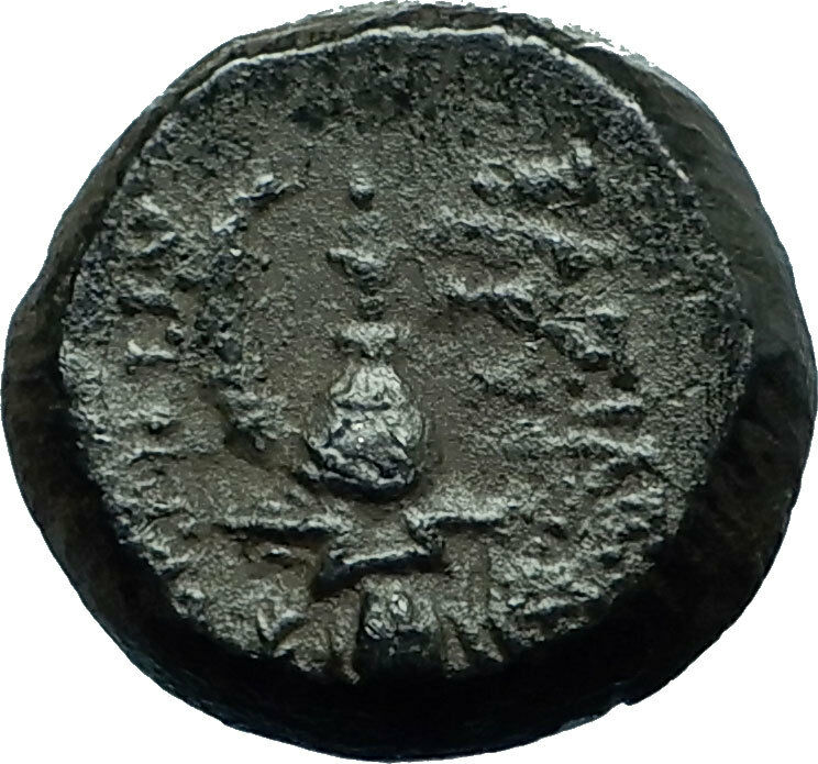 TRYPHON Rare Ancient 142AD Seleukid Authentic Ancient Greek Coin w HELMET i66593