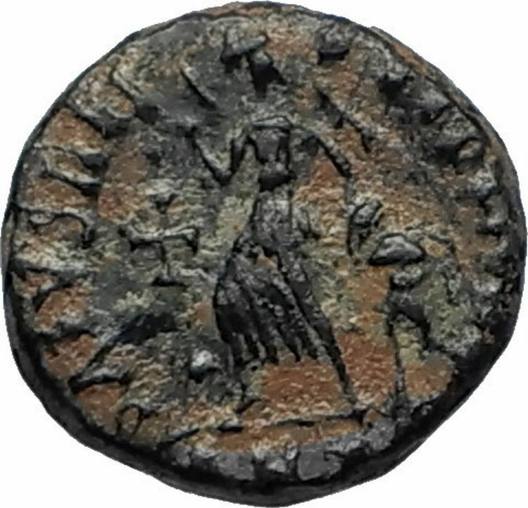 THEODOSIUS I the Great 388AD Ancient Roman Coin VICTORY ANGEL & CROSS i67020