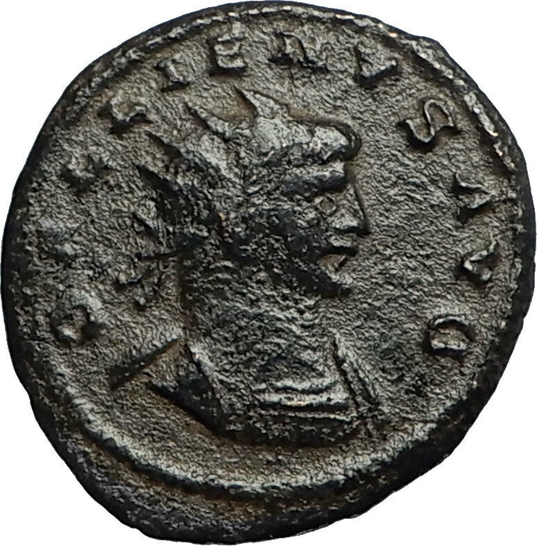 GALLIENUS Authentic Ancient 265AD Antioch Roman Coin w MERCURY MONEY GOD i67760