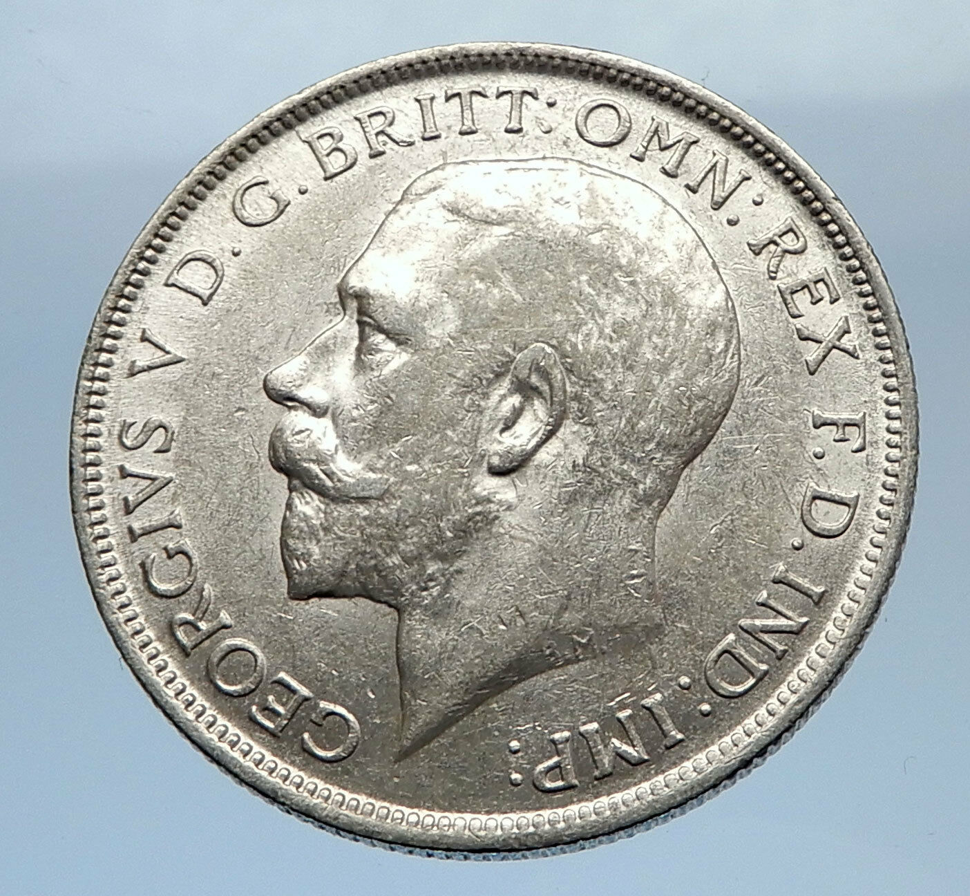 1916 United Kingdom Great Britain GEORGE V Silver Florin 2 Shillings Coin i69406