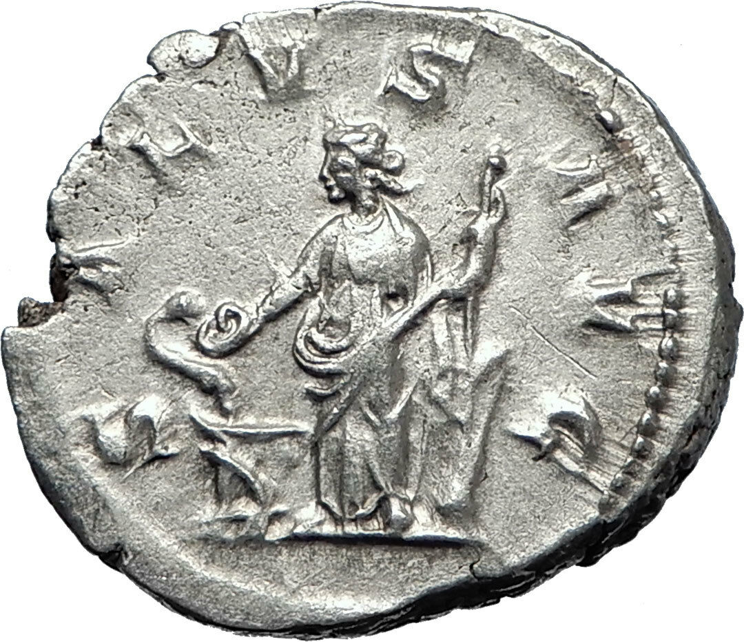 PHILIP I 'the Arab' 247AD Rome Authentic Silver Ancient Coin SALUS i70066