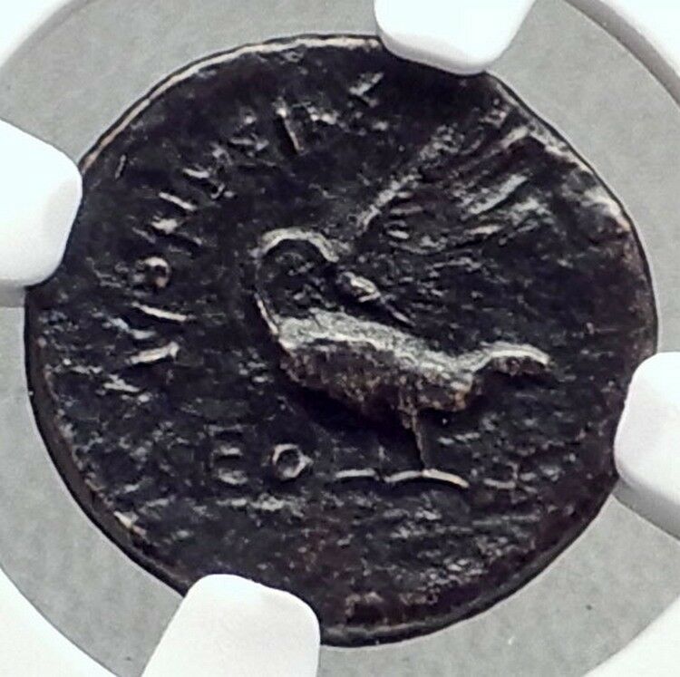 KLAZOMENAI in IONIA Authentic Ancient 387BC Greek Coin APOLLO & SWAN NGC i72625