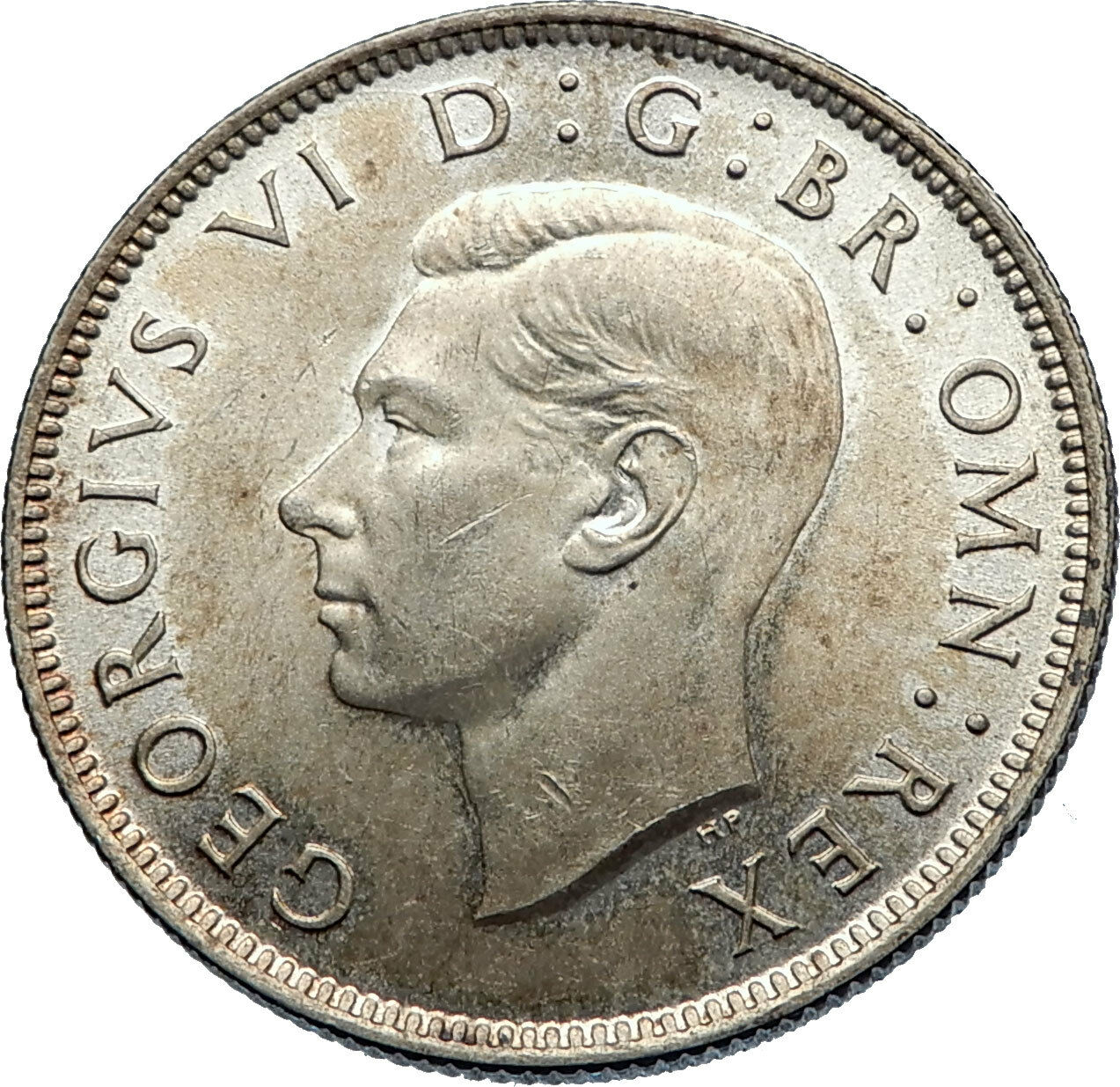 1944 United Kingdom Great Britain GEORGE VI Silver Florin 2Shillings Coin i71900