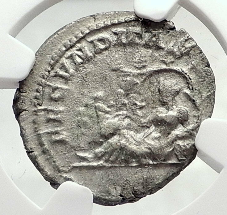 JULIA DOMNA Authentic Ancient Silver Roman Coin TERRA & FOUR SEASONS NGC i73293