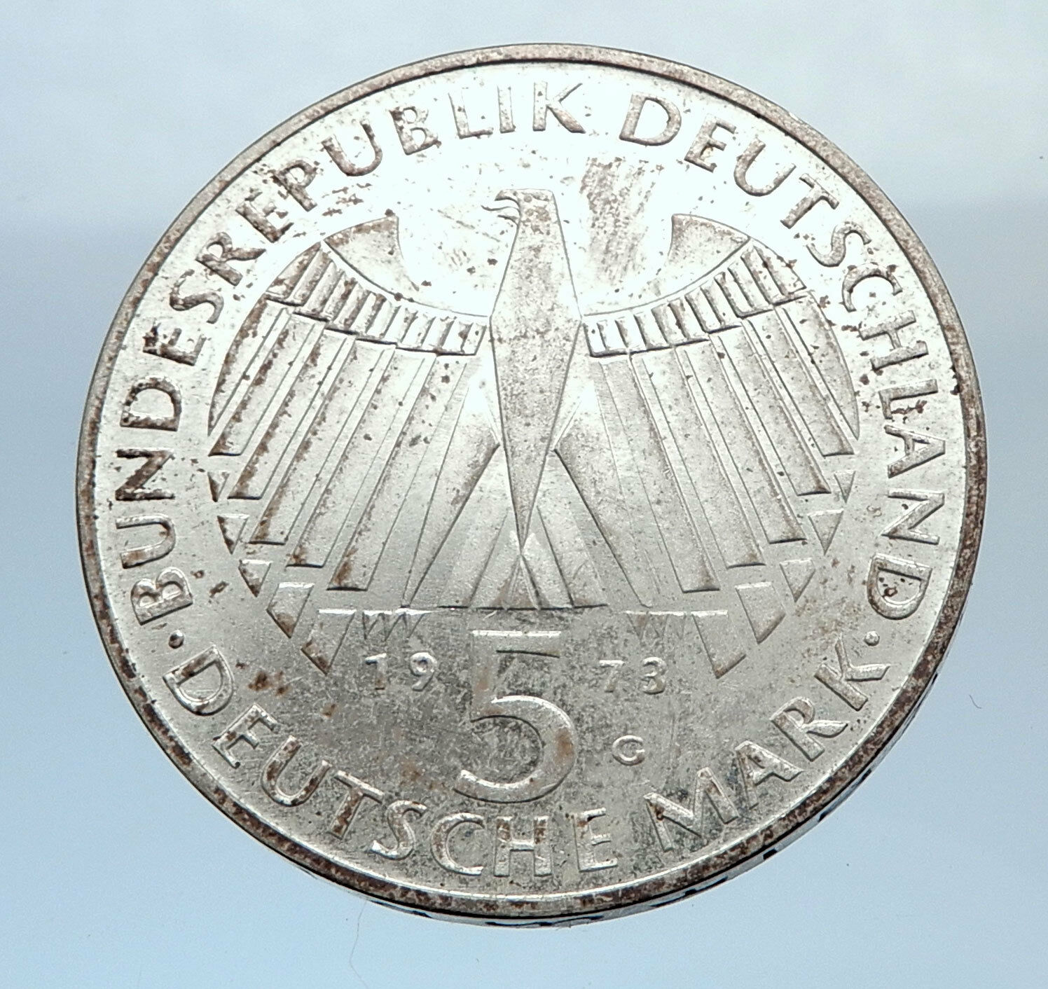 1973 GERMANY Proof Silver 5 Mark German Coin FRANFURT PARLIAMENT BUILDING i71933