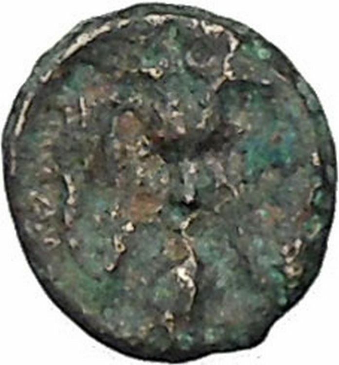 Katane in Sicily 413BC Ancient Greek Coin River god Winged thunderbolt i46008