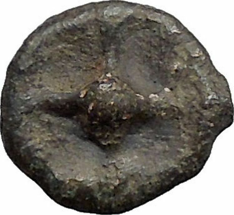 ISTROS Thrace 500BC Wheel Money Authentic Ancient Greek Coin BLACK SEA i48208