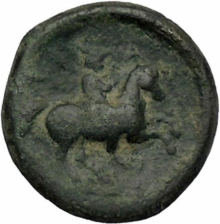 KRANNON in THESSALY 300BC Poseidon Horse man Ancient Greek Coin i46498