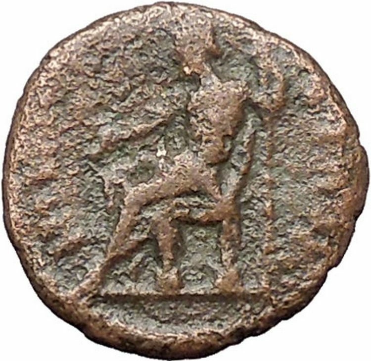 SEPTIMIUS SEVERUS Rare Ancient Roman Coin Jupiter Zeus enthroned i48559