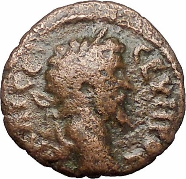 SEPTIMIUS SEVERUS Rare Ancient Roman Coin Jupiter Zeus enthroned i48559