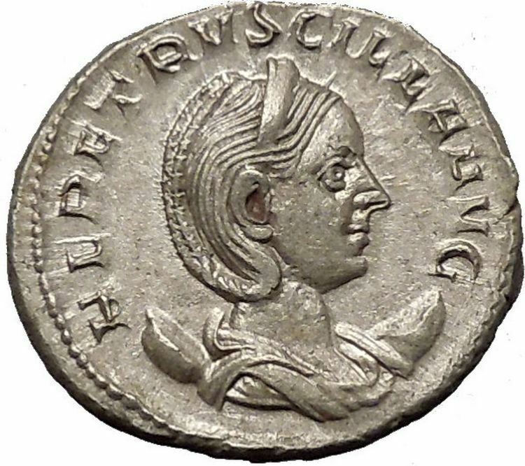 Herennia Etruscilla Hostilian mom Silver Ancient Roman Coin Modesty Cult i52034