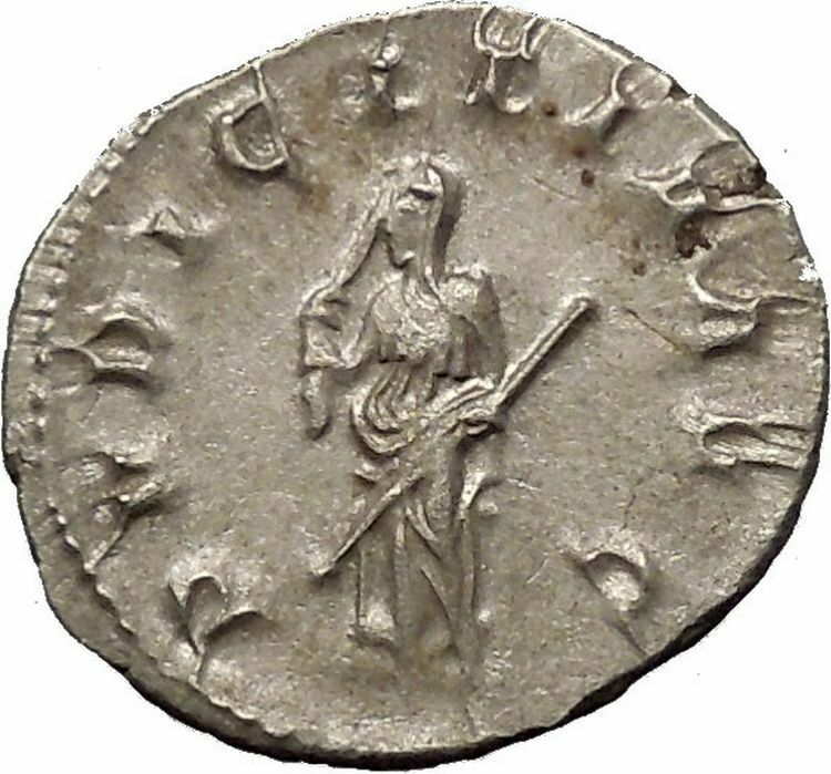 Herennia Etruscilla Hostilian mom Silver Ancient Roman Coin Modesty Cult i52034