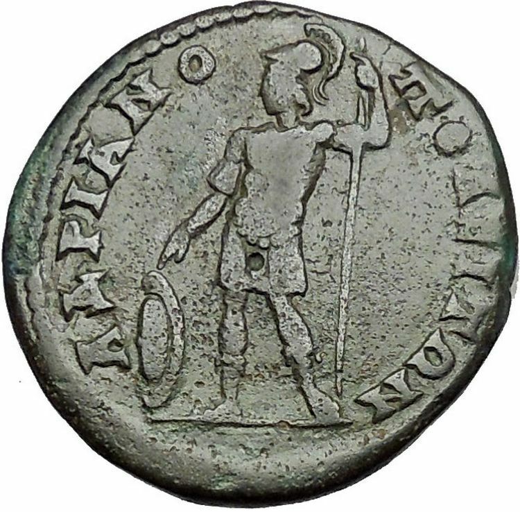 CARACALLA 198AD Hadrianopolis Thrace ARES MARS War God Ancient Roman Coin i50890