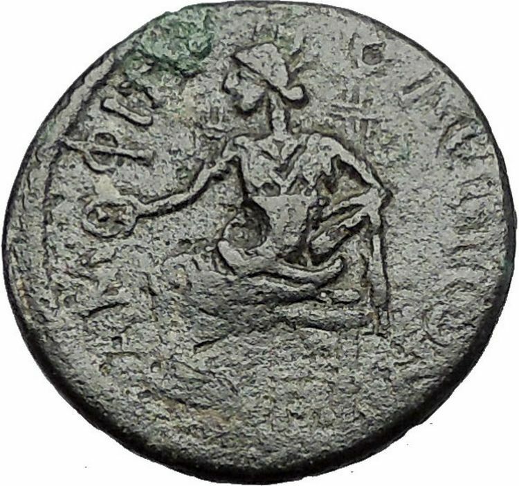 ANTONINUS PIUS 138AD Amphipolis in Macedonia TYCHE Very Rare Roman Coin i55403