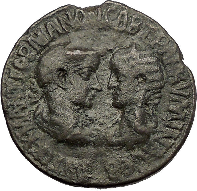 GORDIAN III & TRANQUILLINA Singara Mesopotamia Sagittarius Roman Coin i57586