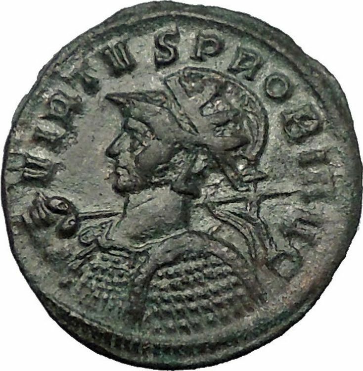 PROBUS "VIRTVS" Rare Ancient Roman Coin Ticinum mint Security Cult i55476