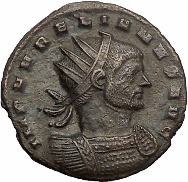 AURELIAN with globe 272AD Rare Authentic Ancient Roman Coin Soldier i57426